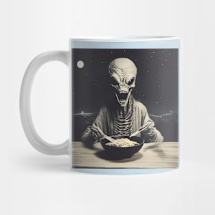 Alien enjoys ramen Mug